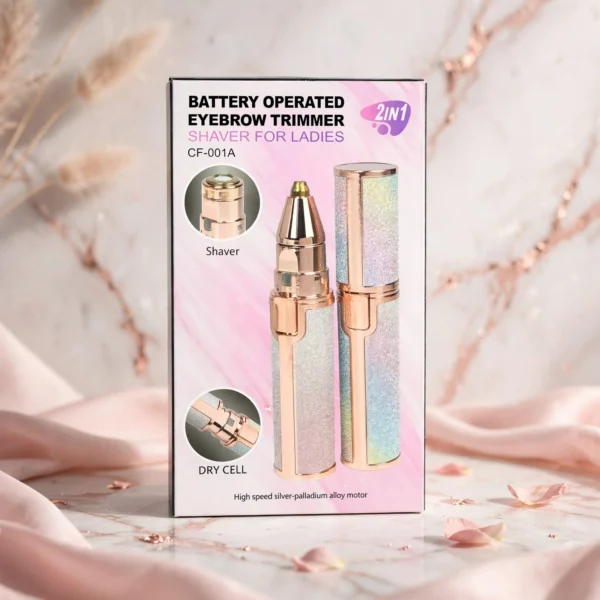 BATTERY OPERATED EYEBROW TRIMMER - SHAVER FOR LADIES 2IN1
