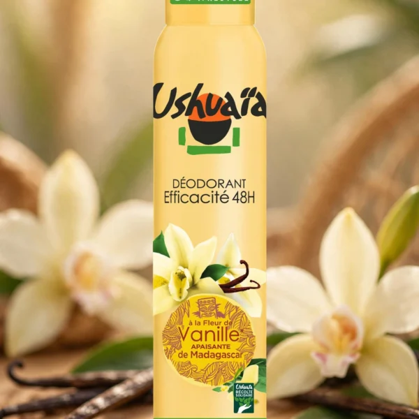 Ushuaïa Déodorant Efficacité 48H à la Fleur de Vanille de Madagascar