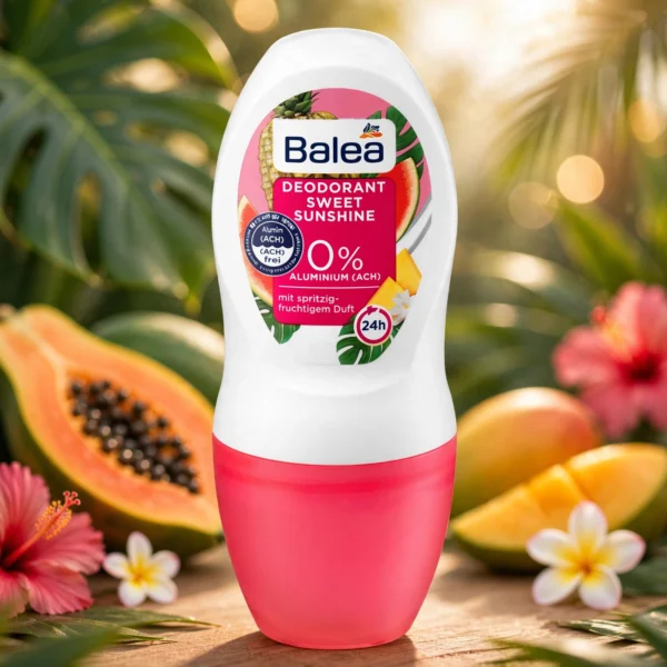 Balea Deodorant Sweet Sunshine Roll-On - 0% Aluminium 24h ر