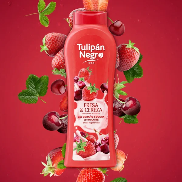 Tulipán Negro Fresa & Cereza Gourmand Intensity - Gel de Baño y Ducha Estimulante