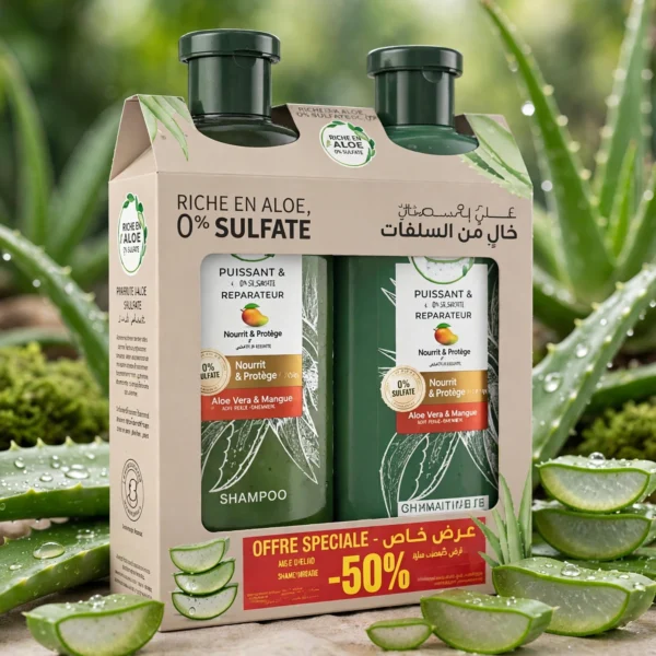 Garnier Ultra Doux - Riche en Aloe, 0% Sulfate - Aloe Vera & Mangue