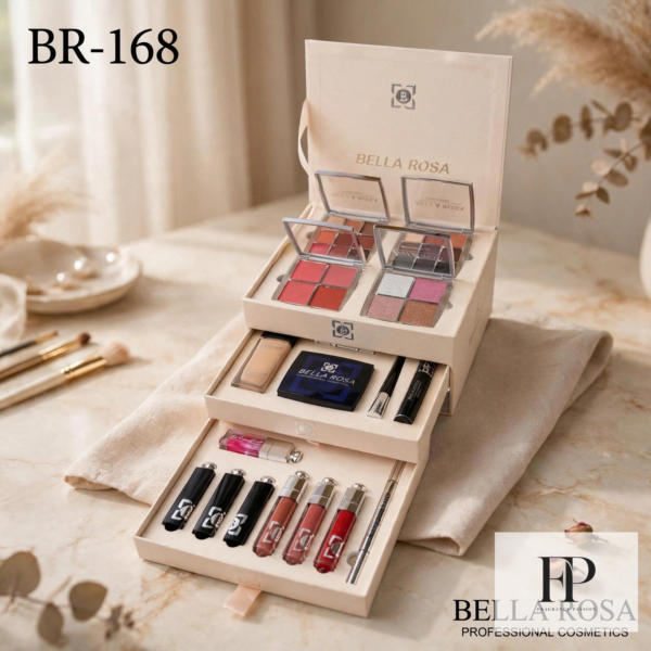 Bella Rosa BR-168 - Professional Cosmetics Makeup Box